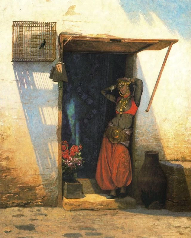 Donna del Cairo alla sua porta - Museo d'arte della Syracuse University